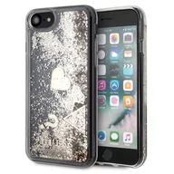 Etui i futerały do telefonów - Guess Liquid Glitter Hearts - Etui iPhone 8 / 7 złoty GUHCI8GLHFLGO - miniaturka - grafika 1