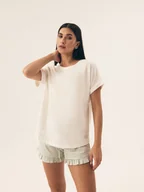 Piżamy damskie - Piżama damska Narella Henderson jasno-zielony, kremowy L - miniaturka - grafika 1