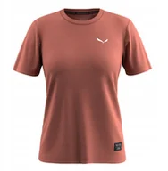 Koszulki i topy damskie - Koszulka bawełniana damska Salewa Eagle Logo Patch T-Shirt - etruscan red rozmiar: xs - miniaturka - grafika 1