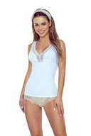 Koszulki i topy damskie - Koszulka damska z koronkową wstawką przy dekolcie Connie biała XXL - miniaturka - grafika 1