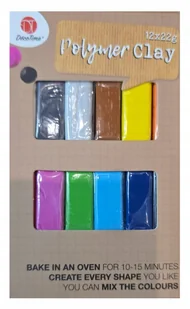Glinka polimerowa DécoTime 12 x 22g do pieczenia - Masy plastyczne - miniaturka - grafika 1