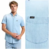 Koszule damskie - Lee BUTTON DOWN SS Desert koszula jeansowa męska krótki rękaw REGULAR S - LEE - miniaturka - grafika 1
