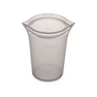 Lunch boxy - ZIP TOP Cups L 710 ml wielorazowa silikonowa torebka na przekąski - gray - miniaturka - grafika 1