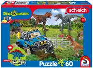 Figurki dla dzieci - Puzzle, SCHLEICH Dinozaury + figurka, 60 el. - miniaturka - grafika 1