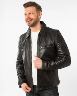 Męska kurtka skórzana -Berink - Kurtki męskie Męska kurtka skórzana -Berink - Kurtki męskie - miniaturka - grafika 1