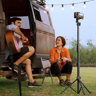 Selfie stick Ugreen LP680 ze stojakiem i pilotem Bluetooth 1.8m - czarny - Selfie stick - miniaturka - grafika 4