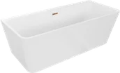 Wanny - Mexen Volta wanna wolnostojąca przyścienna 170 x 75 cm, biała, przelew różowe złoto - 51131707500-60 - miniaturka - grafika 1