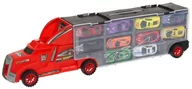 Samochody i pojazdy dla dzieci - Urwiskowo, ciężarówka laweta z przyczepą, zestaw - miniaturka - grafika 1