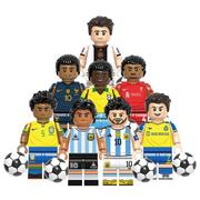 Klocki - Figurki klocki Pele Maradona Mbappe Messi Ronaldo Muller Virgil Casemiro - miniaturka - grafika 1