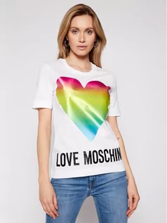 Koszulki i topy damskie - Love Moschino T-Shirt W4F152TM 3876 Biały Regular Fit - grafika 1