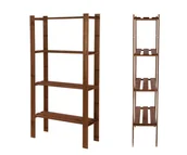 Regały - Regał Na Książki Drewniany B17R 150X80X28 5 Półek Brązowy Olejowany Drewno Sosnowe Brązowy B17R_150X080X28_R0F1 / Wamar-Sosenka - miniaturka - grafika 1