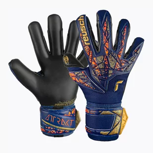 Rękawice bramkarskie Reusch Attrakt Gold X premium blue/gold/black - Piłka nożna - miniaturka - grafika 1