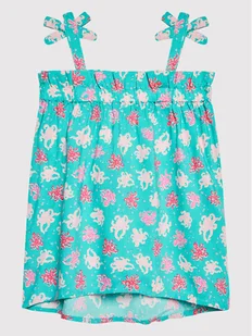 United Colors Of Benetton Sukienka letnia 42BQ0V003 Niebieski Regular Fit - Sukienki i spódniczki dla dziewczynek - miniaturka - grafika 1