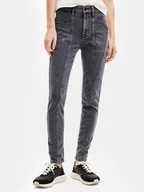 Spodnie damskie - Desigual Jeansy 23WWDD91 Szary Slim Fit - miniaturka - grafika 1