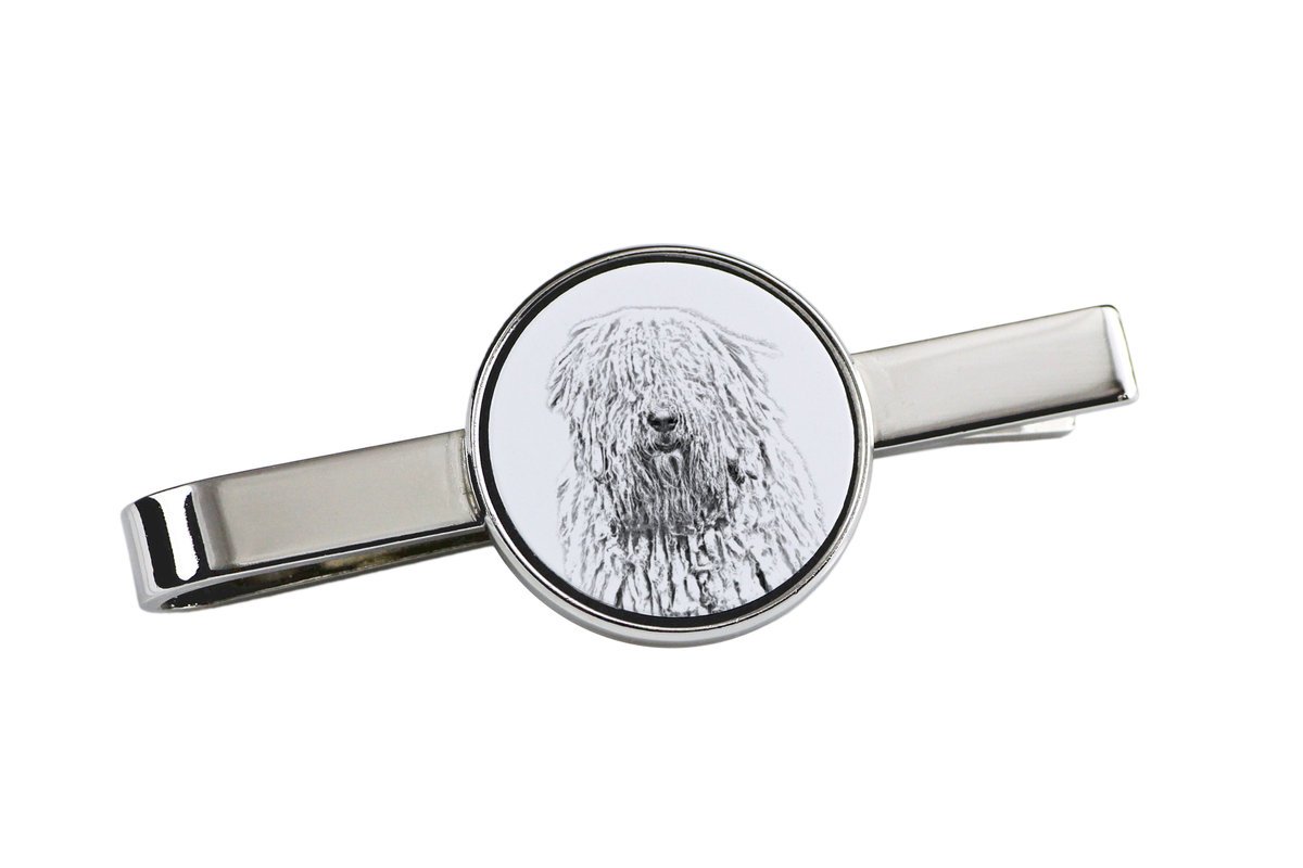 Komondor - spinka do krawata z psem, personalizowany klips do krawata, wyjątkowy prezent dla mężczyzny marki Art-Dog