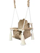 Leżaczki i huśtawki - Huśtawka klasyczna - shell velvet wielbłądzi beż - miniaturka - grafika 1