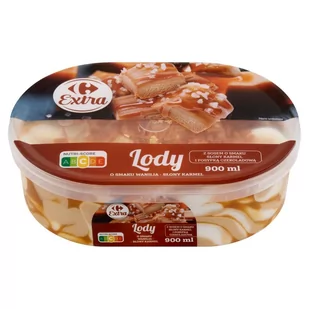 Carrefour Extra Lody o smaku wanilia-słony karmel 900 ml - Lody i desery lodowe - miniaturka - grafika 1