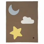 Maty edukacyjne - Hi Little One kołderka mata do zabawy z oddychającej organicznej BIO bawełny DAY & NIGHT Dark Oak - miniaturka - grafika 1