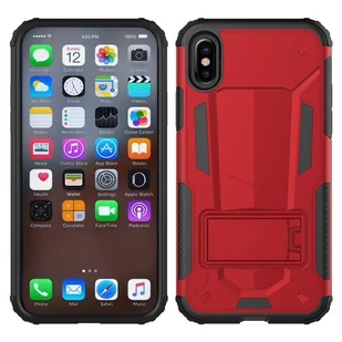 Zizo Hybrid Transformer Cover Pancerne etui iPhone X z podstawką (Red/Black) - Etui i futerały do telefonów - miniaturka - grafika 3