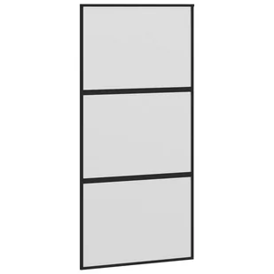 Drzwi przesuwne, czarne, 102,5x205cm, szkło hartowane aluminium 8721012120341 - Drzwi wewnętrzne - miniaturka - grafika 3
