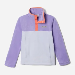 Bluza dla dziewczynki nierozpinana bez kaptura Columbia Steens Mtn II 1/4 Snap Fleece Pull-Over 2087881581 119 cm (XS) Fioletowa (195981090406) - Bluzy dla dziewczynek - miniaturka - grafika 1