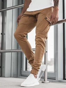OZONEE A/0853 SPODNIE MĘSKIE JOGGERY CAMELOWE - Ozonee - Spodnie męskie - miniaturka - grafika 1