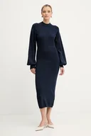 Sukienki - Silvian Heach sukienka AMARAT kolor granatowy maxi prosta GPA25257VE - miniaturka - grafika 1