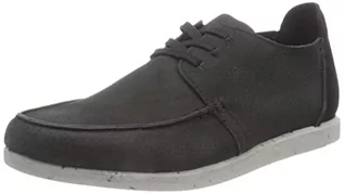 Trampki męskie - Clarks Męskie trampki ShacreLite Low Sneaker, czarny nubuk, 7 UK - grafika 1