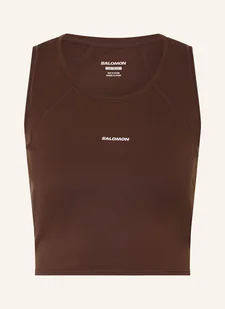 Salomon Tank Top Shakeout Blizz braun - Koszulki i topy damskie - miniaturka - grafika 1