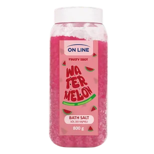 On Line Fruity Shot Watermelon, sól do kąpieli, 800 g - Kosmetyki do kąpieli - miniaturka - grafika 1