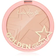 Pudry do twarzy - Lovely Lovely Golden Glow Puder Rozświetlający z Drobinkami 1 LOV-7060 - miniaturka - grafika 1
