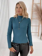 Swetry damskie - SWETER WINTERIA TURKUSOWY UNI - Ubra - miniaturka - grafika 1