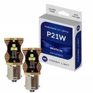 Żarówki samochodowe - Żarówki P21W Led 9 Led 9-24V Mlec Biała 6000k - miniaturka - grafika 1