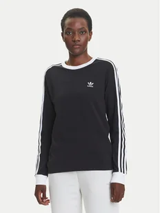 adidas Bluzka adicolor 3-Stripes JC5774 Czarny Regular Fit - Bluzki damskie - miniaturka - grafika 1