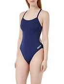 Stroje kąpielowe - ARENA Damski kostium kąpielowy Women's Team Challenge Solid jednoczęściowy, granatowo-biały, 46, granatowo-biały - miniaturka - grafika 1