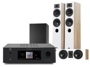 Kino domowe NAD T758 V3i (czarny) + Diva 5 (dab) + Diva 7 (dab) + Basso 880 (czarny) - Kino domowe - miniaturka - grafika 1