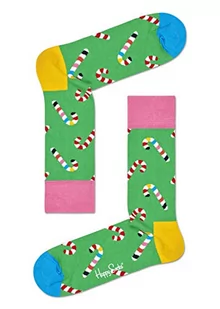Happy Socks Candy Cane Sock, kolorowe i zabawne, Skarpety dla kobiet i mężczyzn, Żółty-Różowy-Niebieski (36-40) - Skarpetki męskie - miniaturka - grafika 1