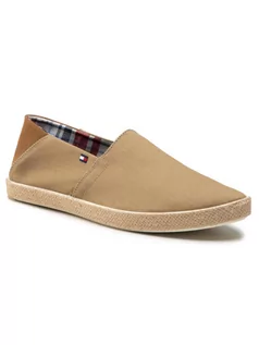 Espadryle męskie - Tommy Hilfiger Espadryle Easy Summer Slip On FM0FM00569 Beżowy - grafika 1