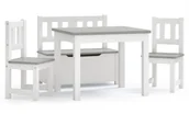 Zestawy mebli dla dzieci - Biało-szary stolik z krzesełkami dla dziecka A2-C20 - miniaturka - grafika 1