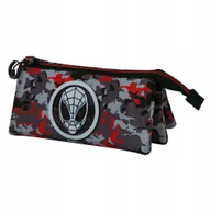 Piórniki - Piórnik szkolny saszetka Spiderman trzykomorowy pojemny saszetka - miniaturka - grafika 1