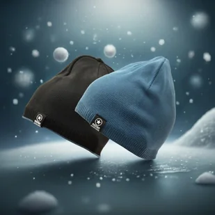 Dwustronna Męska Zimowa Czapka Niebieski/Czarny - L/XL REDSD ST-514C - Czapki damskie - miniaturka - grafika 1