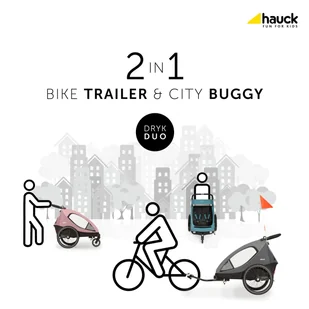 Hauck wózek Dryk Duo - Przyczepki rowerowe - miniaturka - grafika 1