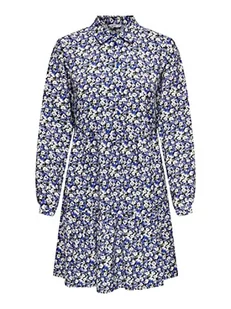ONLY Damska sukienka Onlsandy Life L/S Shirt Dress Noos Ptm, Dazzling Blue/Cathrin Ditsy, XXS - Sukienki - miniaturka - grafika 1