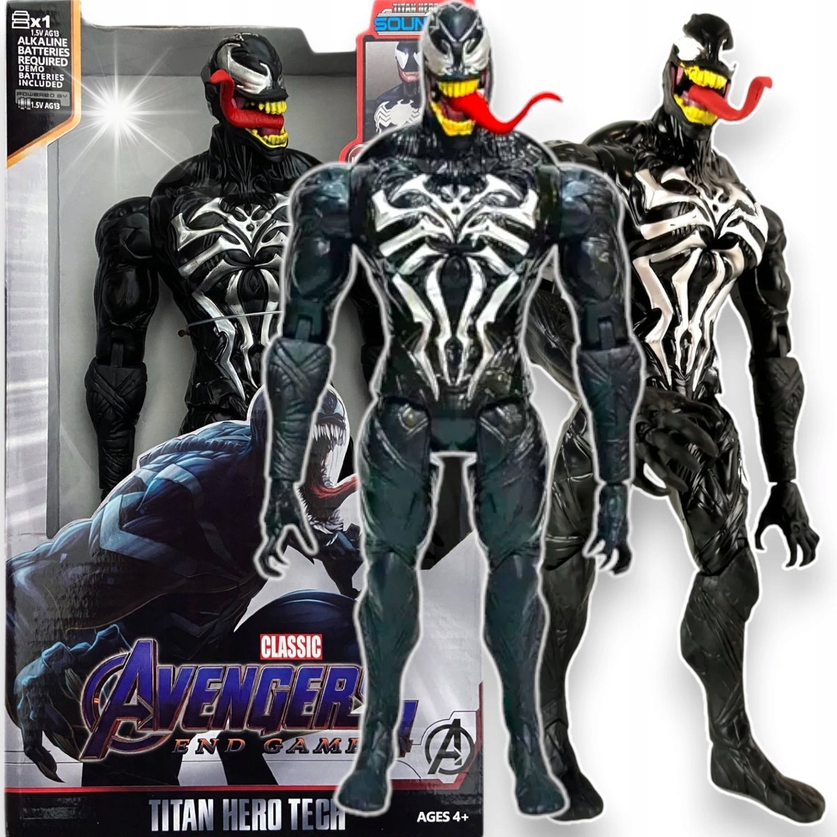 VENOM DUŻA INTERAKTYWNA RUCHOMA FIGURKA DŹWIĘK 30CM RUSZA SIĘ AVENGERS
