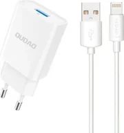 Ładowarki do telefonów - Dudao A4EU 1x USB-A + kabel USB-A - Lightning - miniaturka - grafika 1