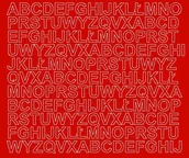 Pasmanteria - Litery samoprzylepne 1.5 cm czerwone matowy - Matowa - miniaturka - grafika 1