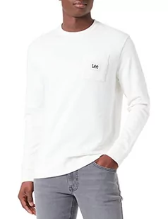 Lee Męska bluza Crew SWS, Off White, XL, Off White, XL - Bluzy męskie - miniaturka - grafika 1