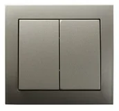 Wyłączniki światła i elektryczne - Ospel Kier satyna łącznik świecznikowy ŁP-2W/45 ŁP-2W/45 - miniaturka - grafika 1