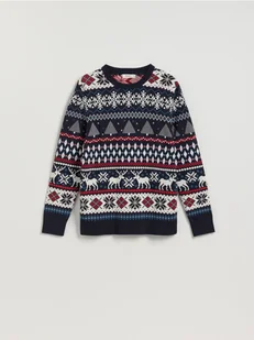 Reserved - Sweter ze świątecznym motywem - wielobarwny - Swetry męskie - miniaturka - grafika 1