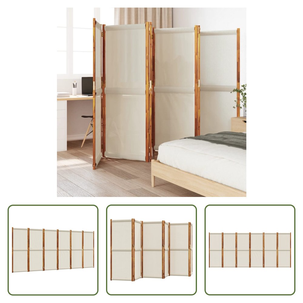 Pościel 6-częściowa The Living Store. Paravent jasnoszary 420x180 cm